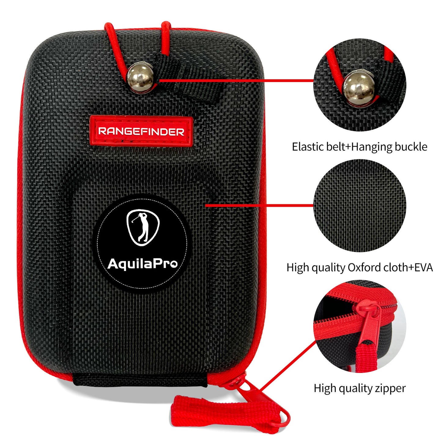 AquilaPro Golf Rangefinder Case, Compatible for Bushnell/Callaway/Tectectec, Waterproof, Shockproof & Moisture-Proof, Includes Carabiner & Hook Strap, Ideal for Golfers/Hunters